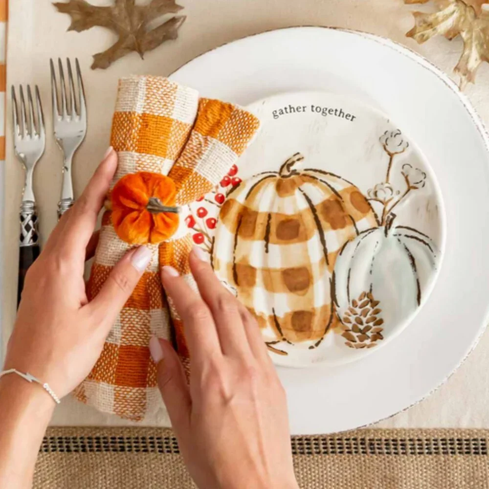 Mud Pie plaid napkin